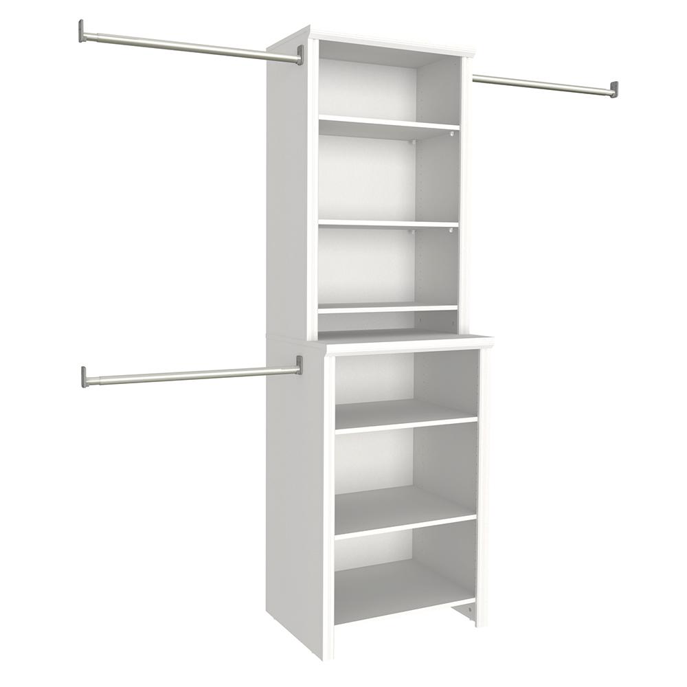 Closetmaid 11 5 In D X 12 In W X 83 In H White Custom Laminate