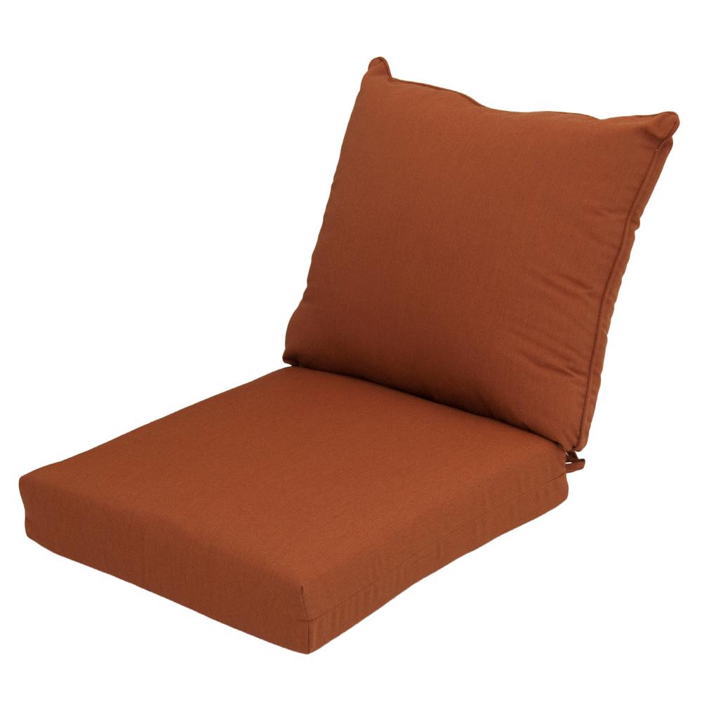 Sunbrella Canvas Paprika 2Piece Deep Seating Outdoor Lounge Chair
