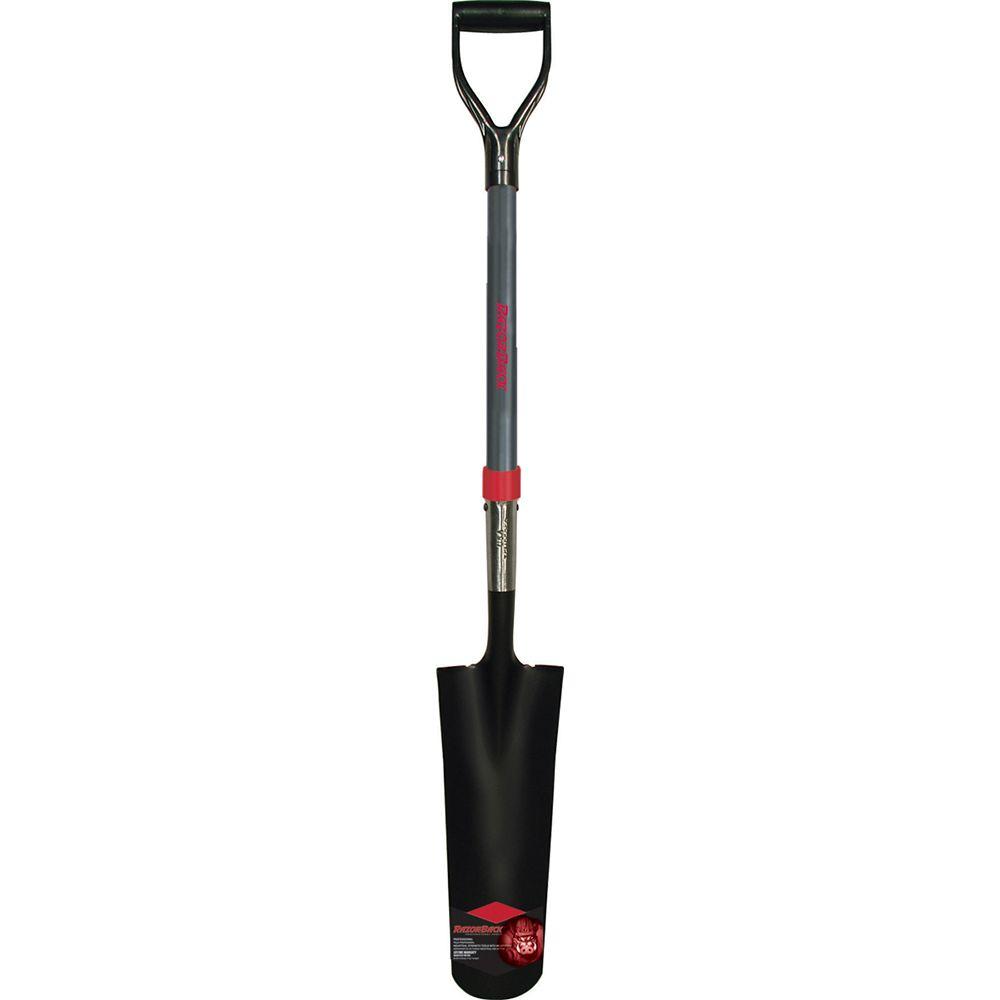 RazorBack 16.25 in. DHandle Drain Spade2597400 The Home Depot