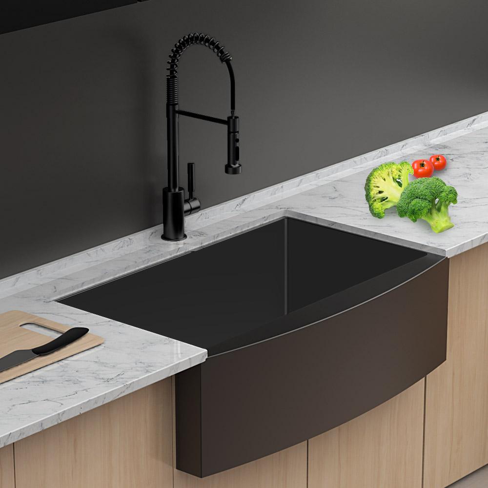 Matte Black Farmhouse Kitchen Sinks The Home Depot - Matte Black Farmhouse Sink Faucet Matte Black Farmhouse Kitchen Sinks The Home Depot - Matte Black Farmhouse Sink Faucet
