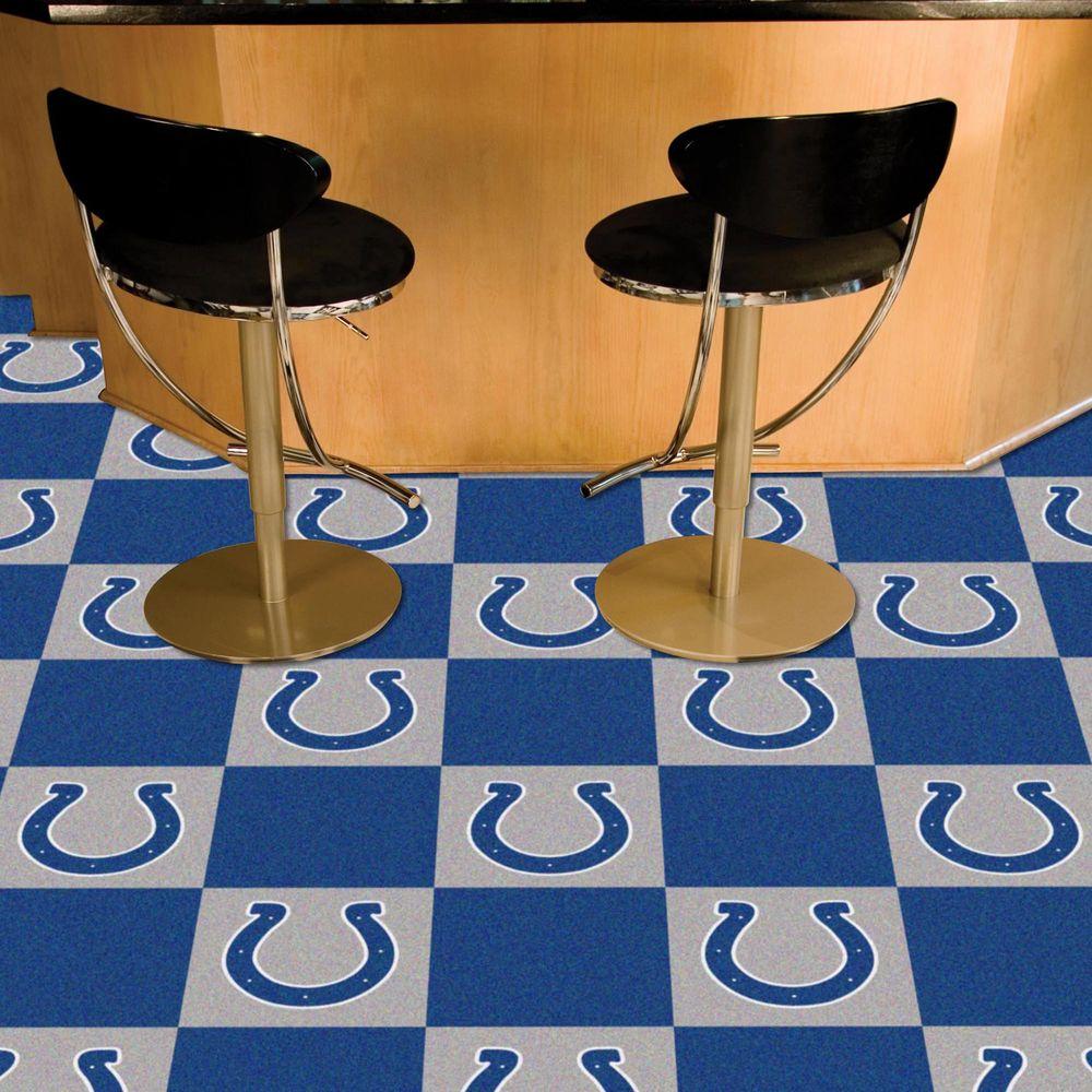Fanmats Nfl Indianapolis Colts Grey And Blue Nylon 18 In X 18