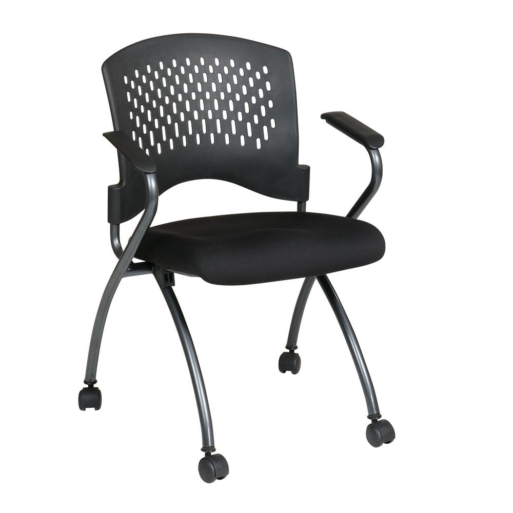 Office Star Products Coal Freeflex Rolling Visitor Chair Office Star Products Coal Freeflex
