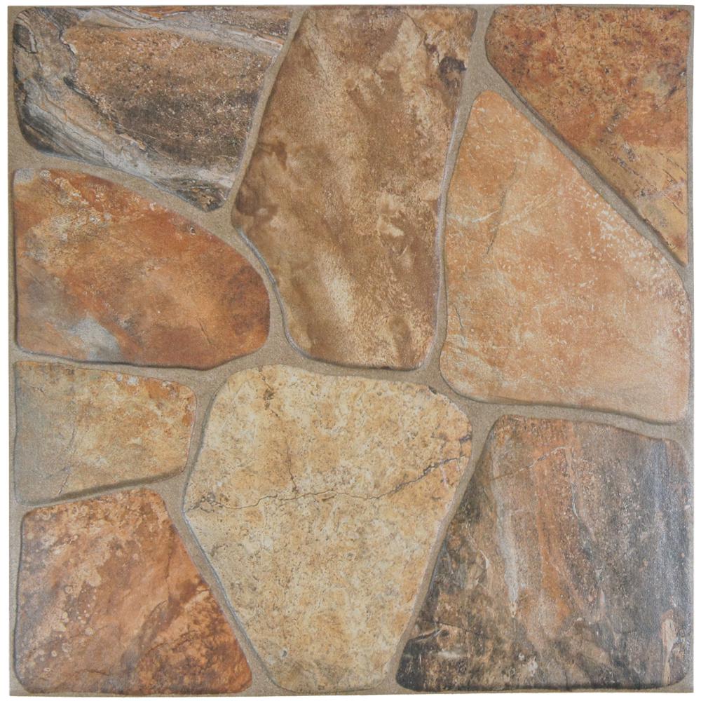 Wall Garage Pebble Rock Tile Flooring The Home Depot Wall Garage Pebble Rock Tile