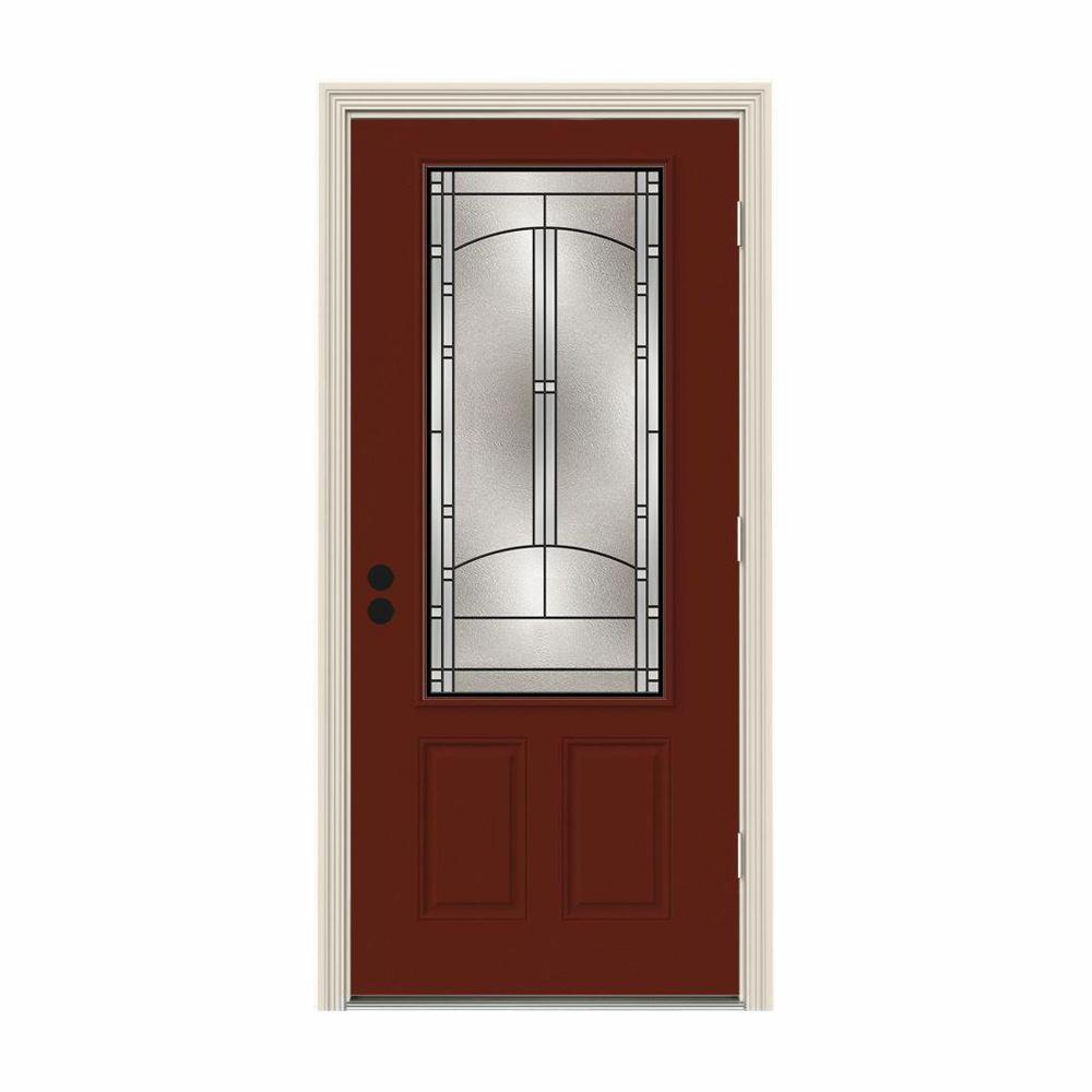 36 X 80 Modern Left Hand Outswing Front Doors Exterior