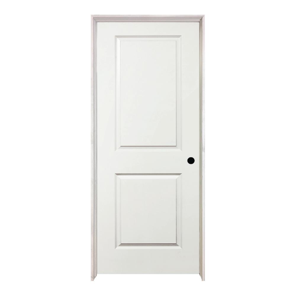 Steves Sons 30 In X 80 In 2 Panel Square Top Primed White Classic Composite Smooth Hollow Core Single Prehung Interior Door