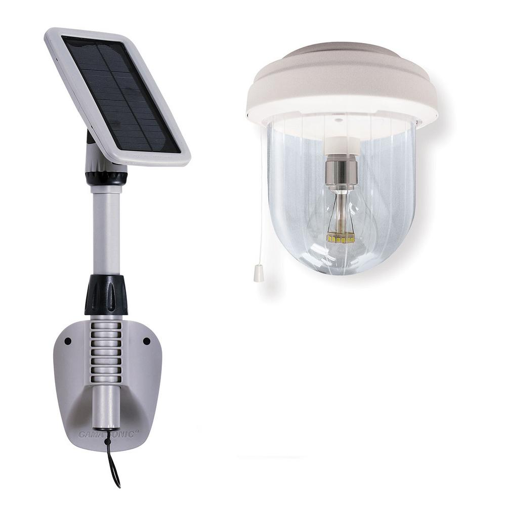 Solar Area Lights Commercial Lighting The Home Depot Light My Shed Iv Solar Clear Outdoor Integrated Led Area With Gs