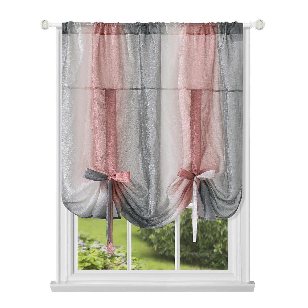 Achim Semi Opaque Ombre Polyester 50 In W X 63 In L Tie Up Shade