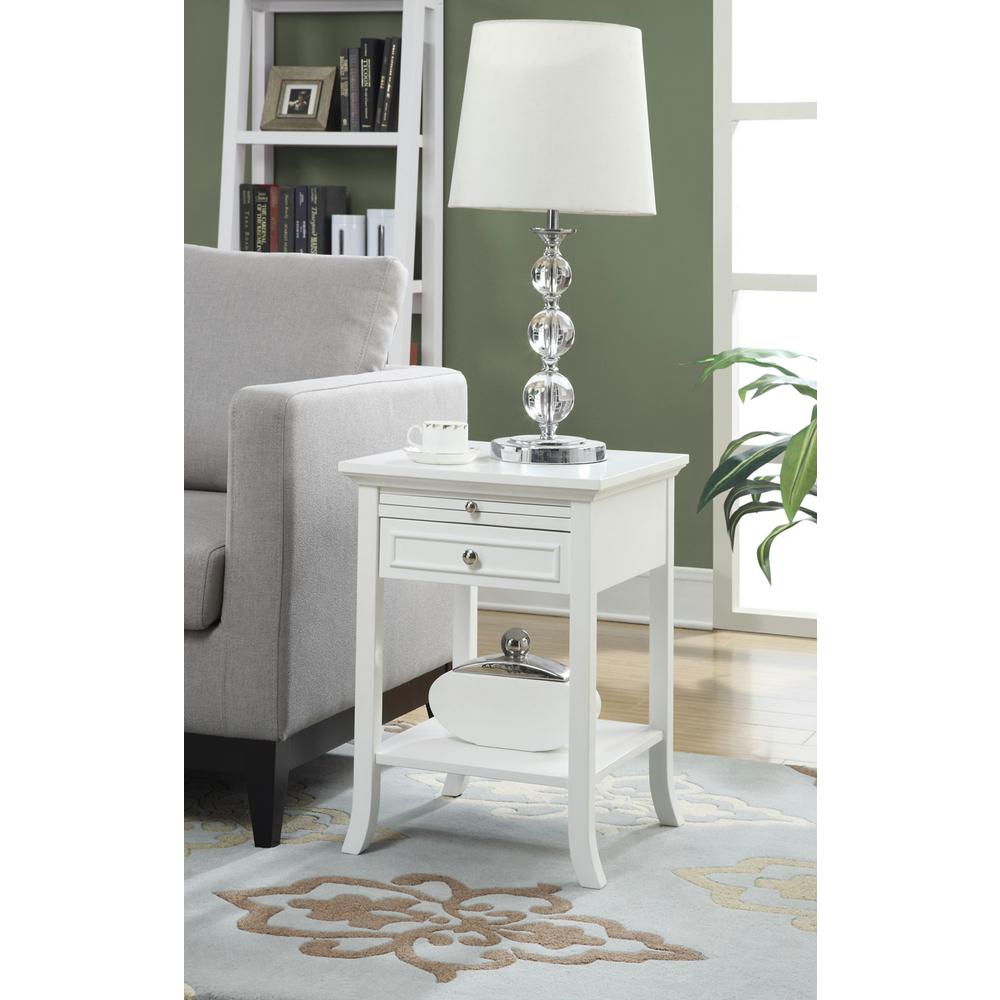 Convenience Concepts American Heritage Logan White End Table7102045W