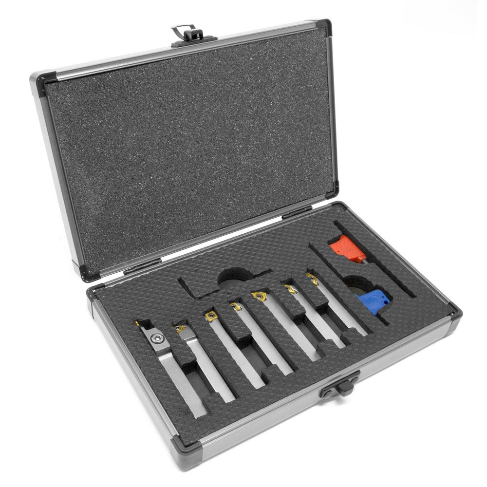 Turning Tooling Bit Holder Set 5 pc 5//16/" Lathe Indexable Carbide Insert