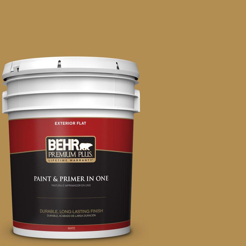 BEHR Premium Plus Ultra 5gal. 350D6 Bronze Green Flat Exterior Paint