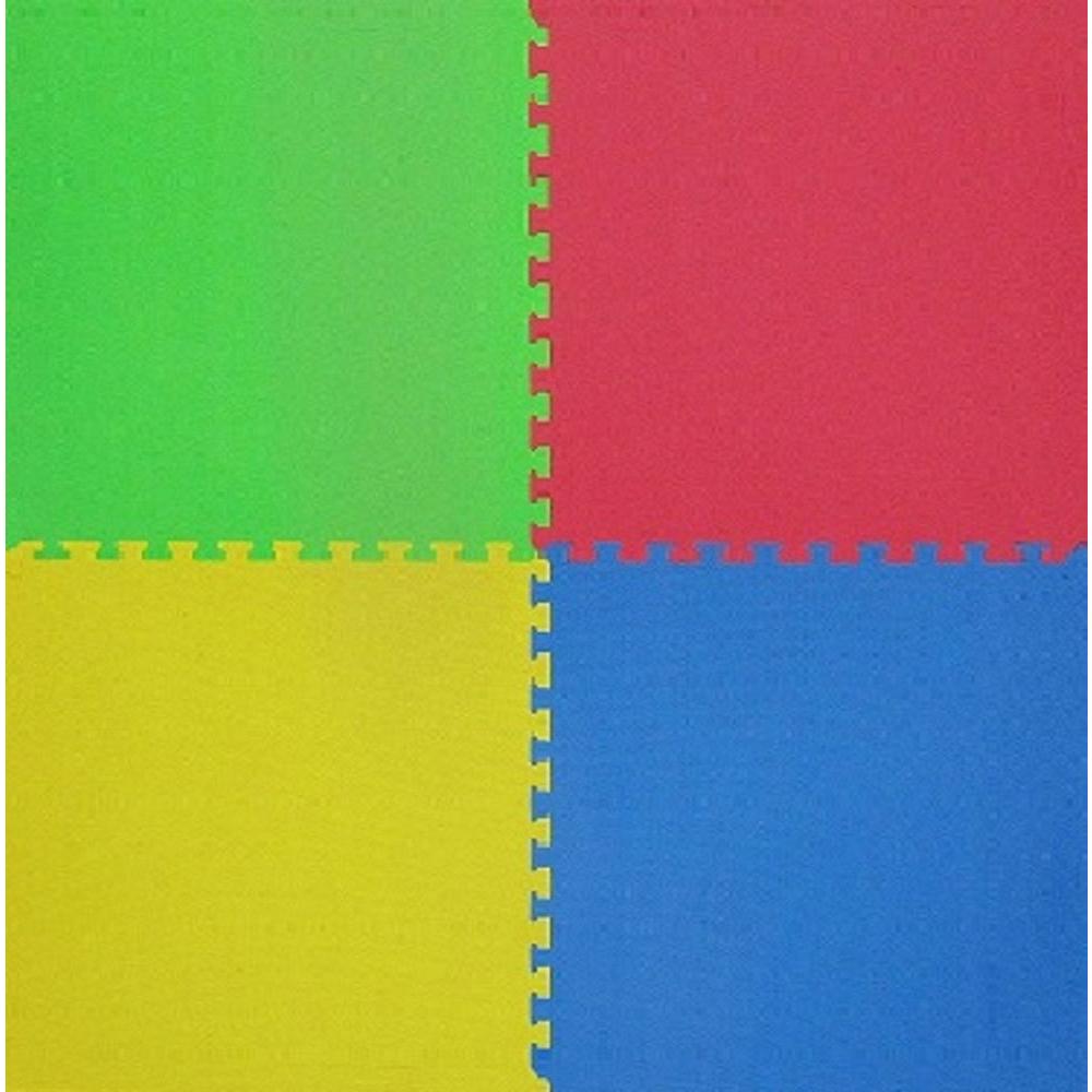 Tadpoles 4 Piece Interlocking Multi 50 In X 50 In Eva Floor Mat