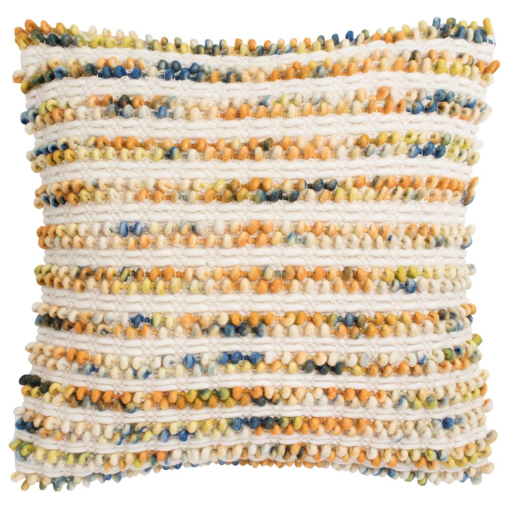 Safavieh Thin Apricot Blend Striped Down Alternative 20 in. x 20 in