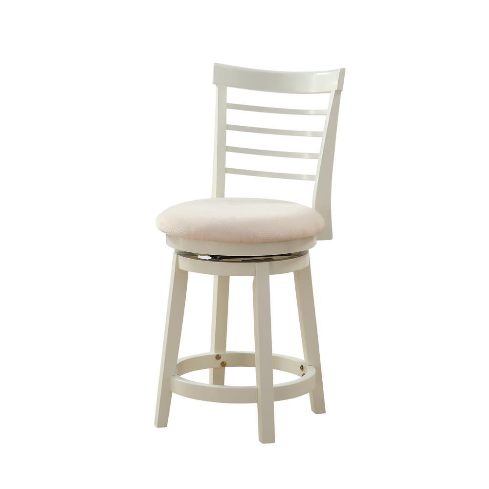 Powell Harbour 48 in. Tall White Bar Stool 15B8152BS The Home Depot