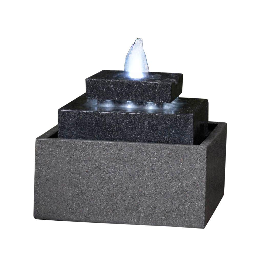 Fountain Cellar Square Shape Fountain with LED Lights-FCL058 - The Home ...