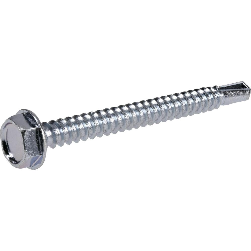 Everbilt 10 x 2 in. External Hex Drive HexHead SelfDrilling Screws