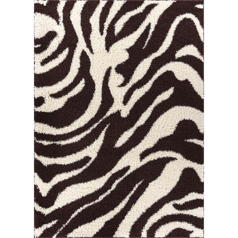 Well Woven Madison Safari Zebra Brown 3 Ft X 5 Contemporary Geometric Area Rug