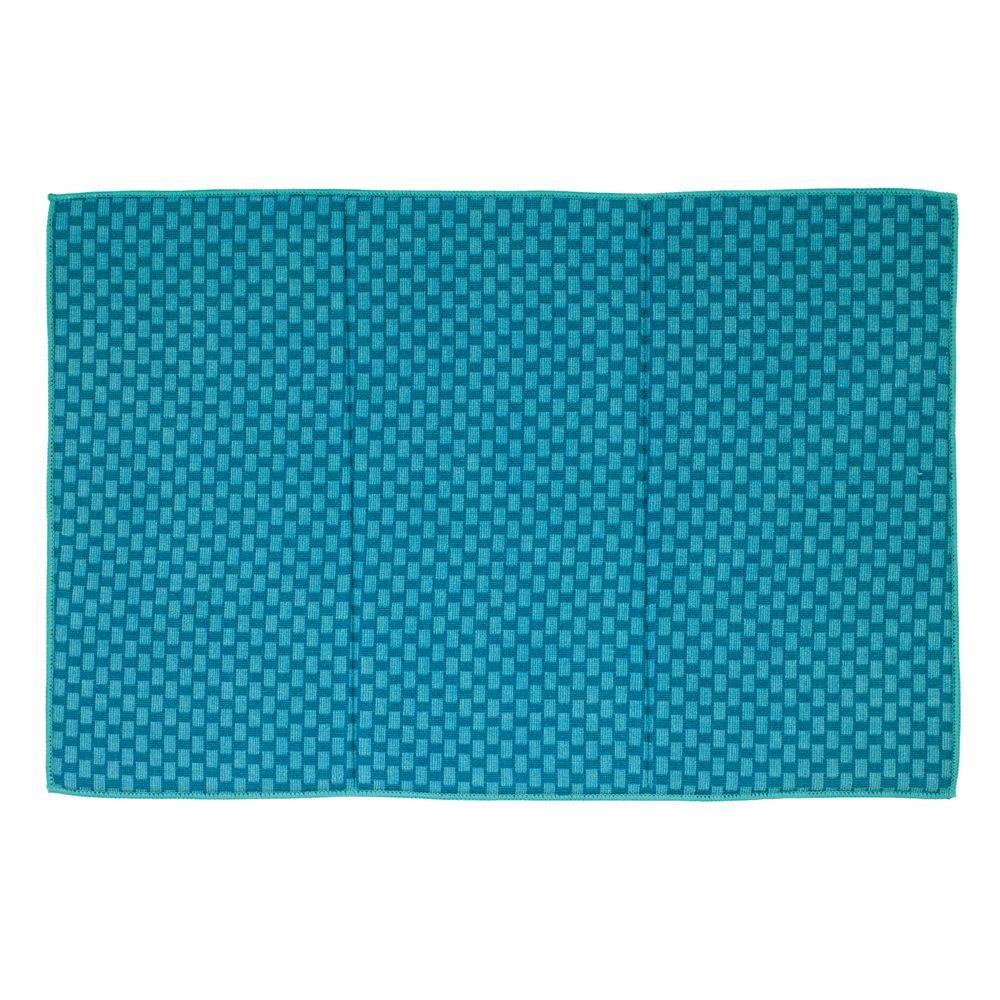 RITZ 14 in. x 21 in. Microfiber Drying Mat in Aqua94804 The Home Depot