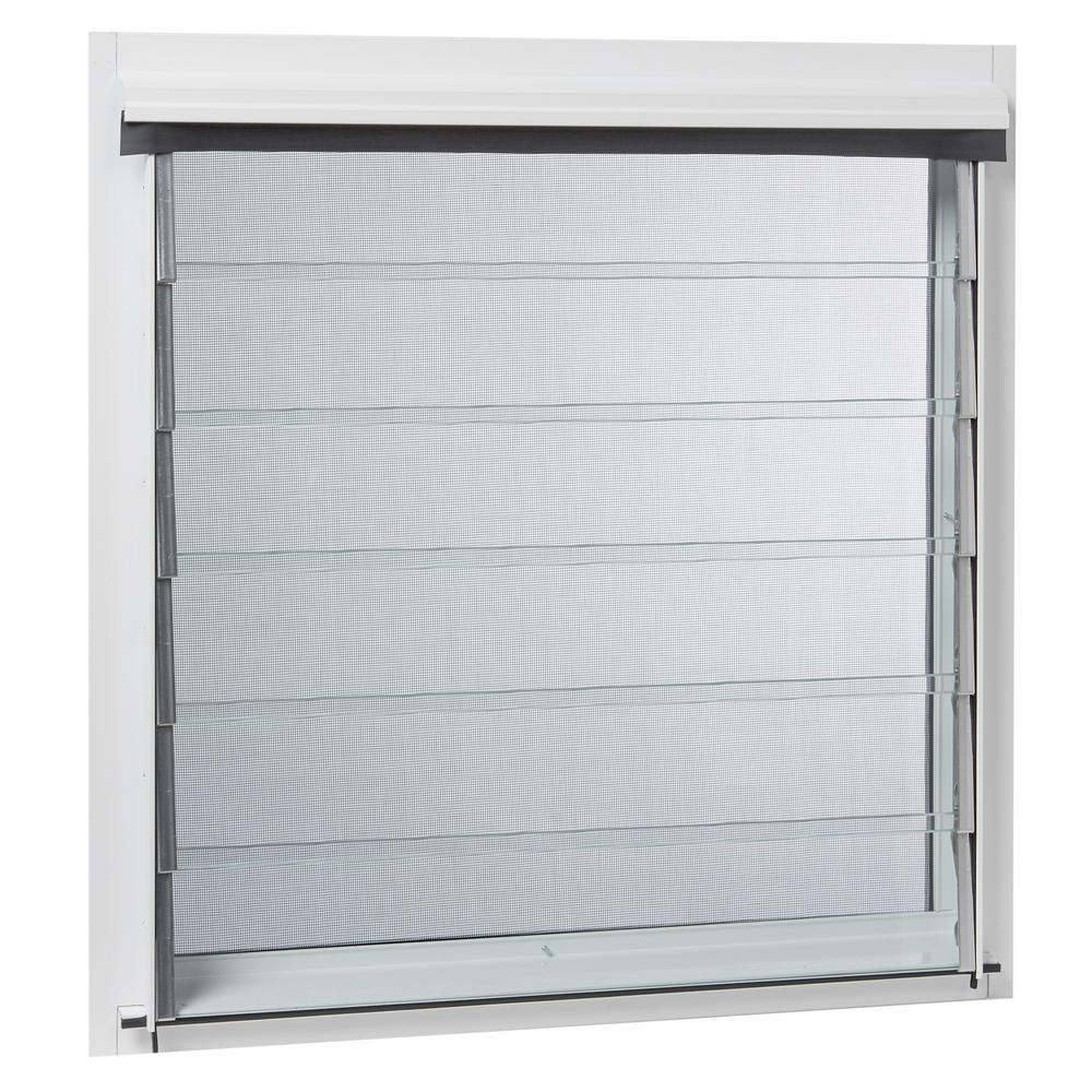 TAFCO WINDOWS 35 in. x 33.875 in. Jalousie Utility Louver Aluminum