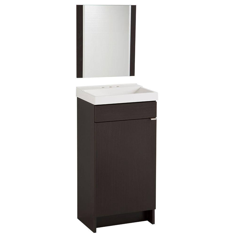 Domani Wellington 17 in. W x 13 in. D Bathroom Vanity in Ebony with AB
