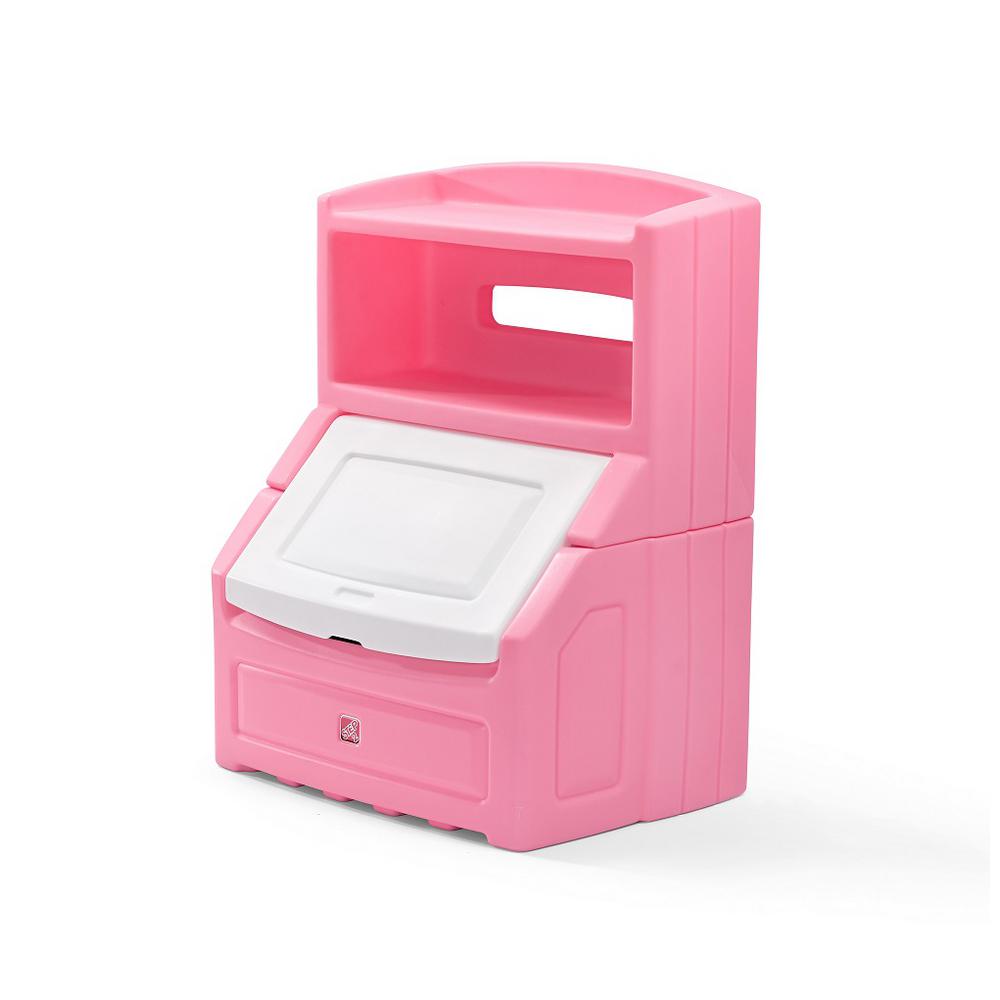 Step2 Lift And Hide Pink Kid S Storage Bookcase 857600 The Home Depot Step2 Lift And Hide Pink Kid S Storage Bookcase