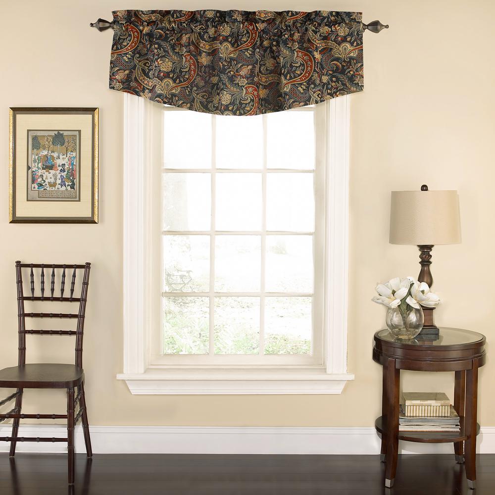 Waverly Rhapsody Floral Window Valance in Jewel 52 in. W x 18 in. L