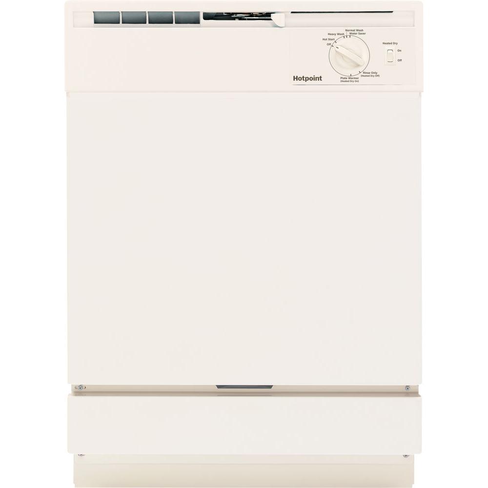 GE Front Control Dishwasher in Bisque 
