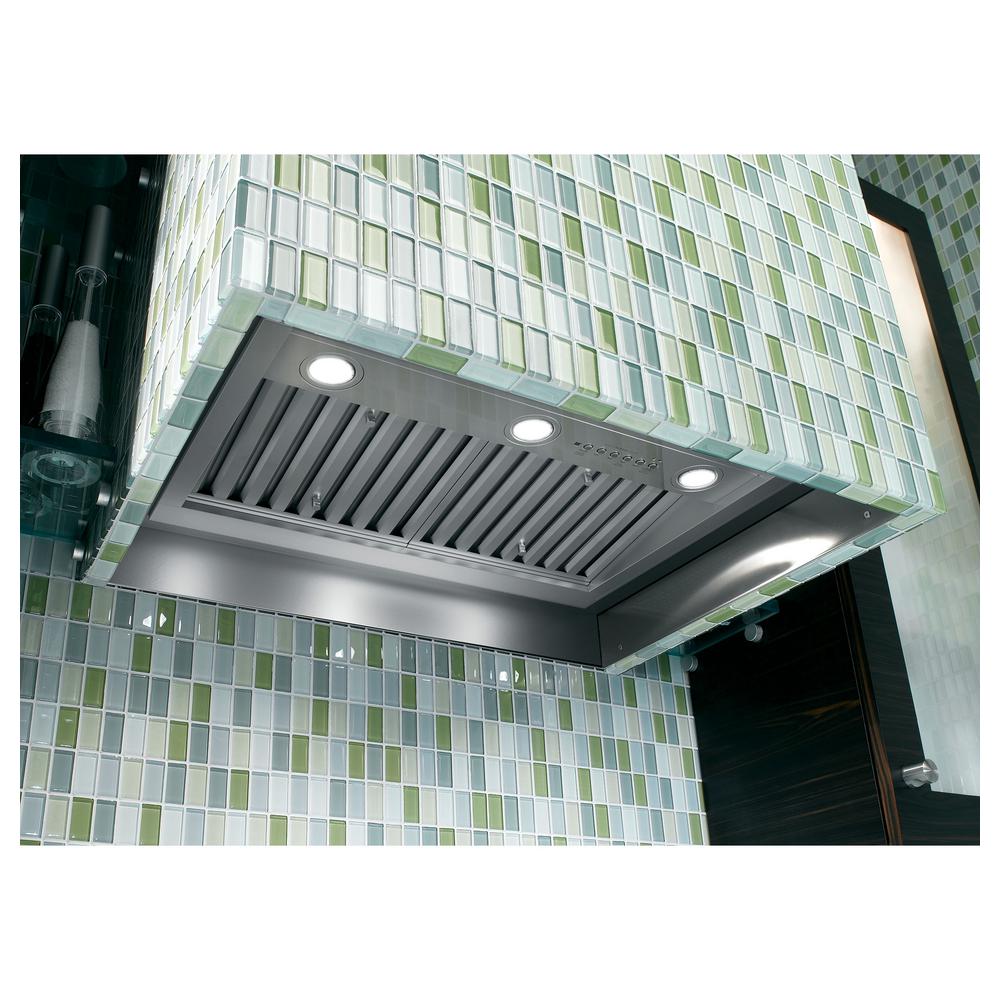 Ge 30 In Smart Insert Range Hood With Light In Stainless Steel Uvc9300slss The Home Depot