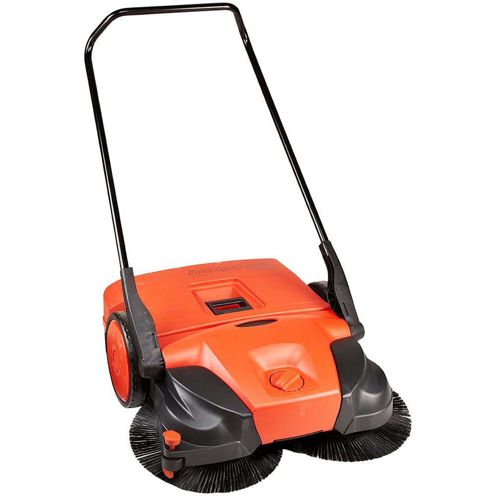 Haaga 31 in. Manual Push Deluxe Turbo Sweeper with Triple Brush Sweeper ...