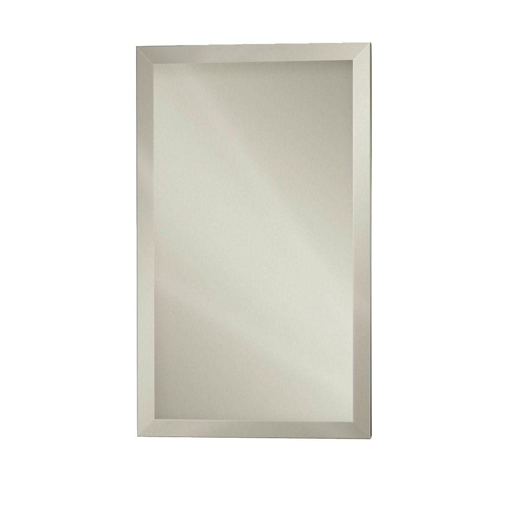 Jensen Studio Iv 15 In X 35 In X 5 In Frameless Stainless Recessed Or Surface Mount Bathroom Medicine Cabinet S468344ssx The Home Depot