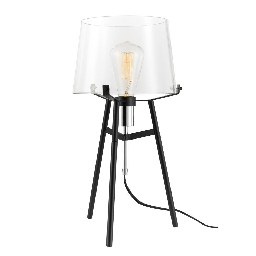 clear glass globe table lamp