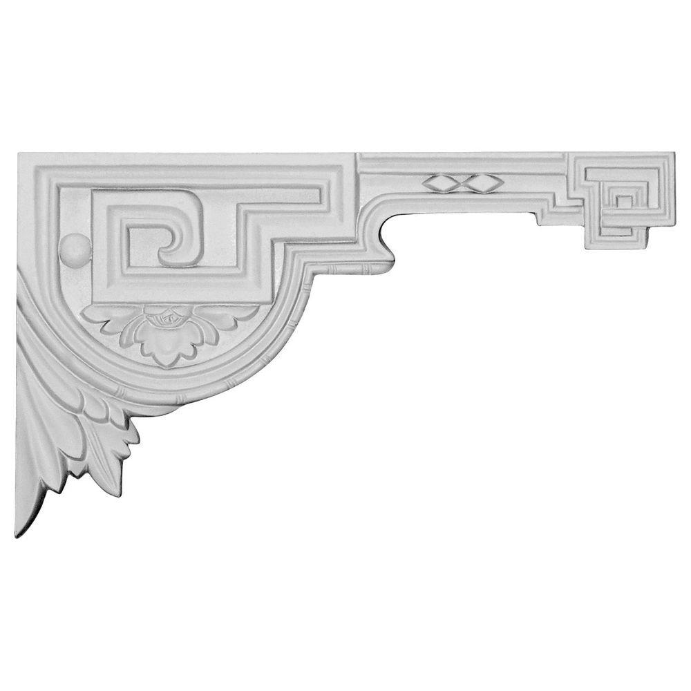 Ekena Millwork 11 in. x 1/2 in. x 63/8 in. Primed Polyurethane Legacy Right Stair Bracket