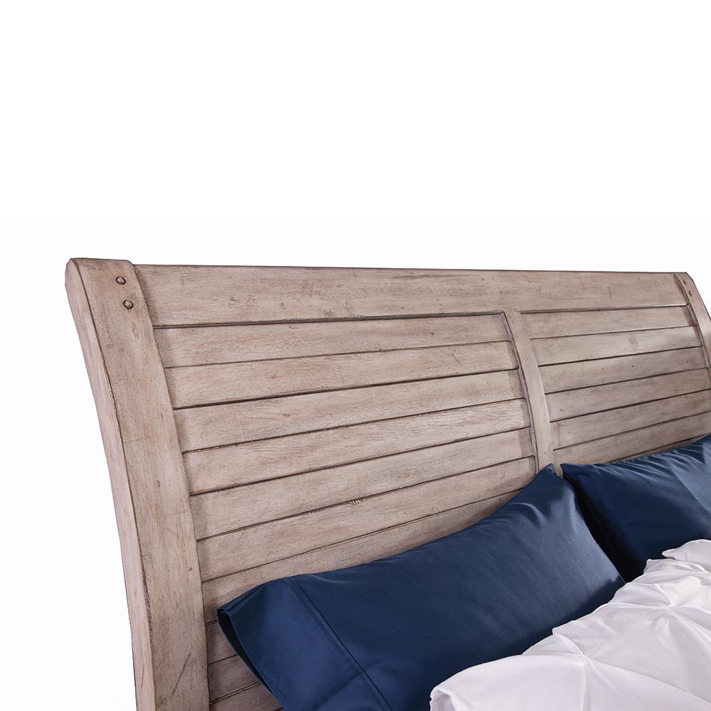 American Woodcrafters Aurora Whitewashed King Sleigh Headboard2810964