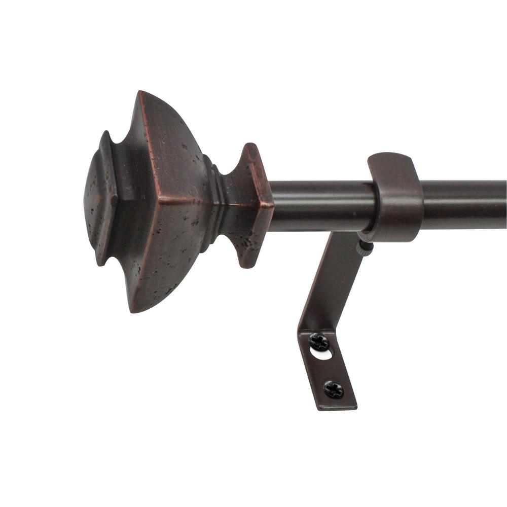 Montevilla 5 8 In Square Telescoping Drapery Rod Set 86 In 128