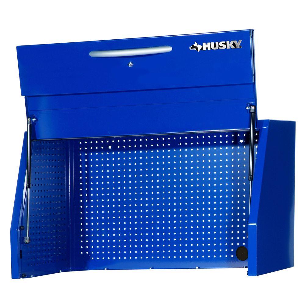Husky Heavy Duty 42 in. Canopy Top Chest with Pegboard, BlueSRT
