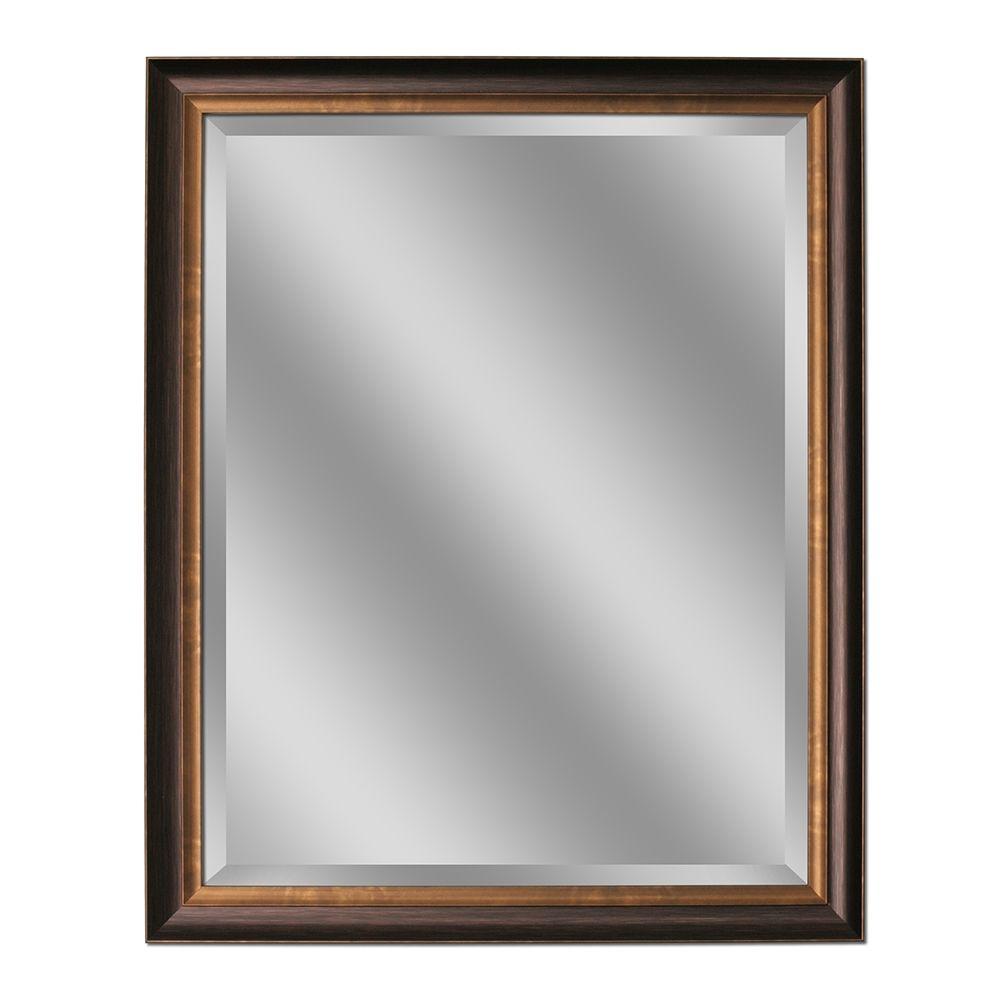 Deco Mirror 32 in. L x 26 in. W Framed Wall Mirror in Oil ...