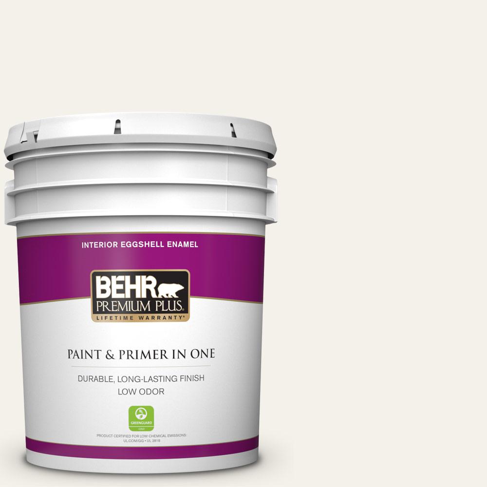 BEHR Premium Plus 5 gal. WB200 Popped Corn Eggshell Enamel Low Odor