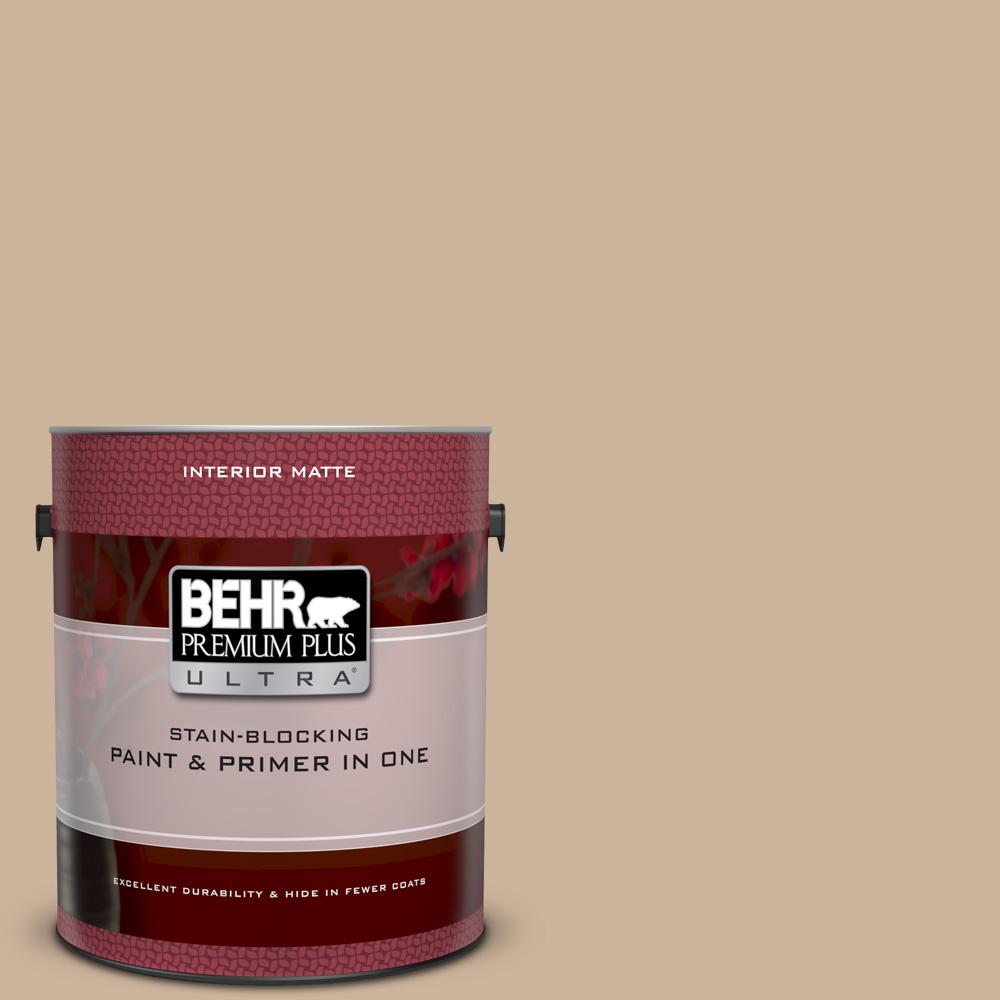 BEHR Premium Plus Ultra 1 gal. UL14010 Mushroom Bisque Matte Interior