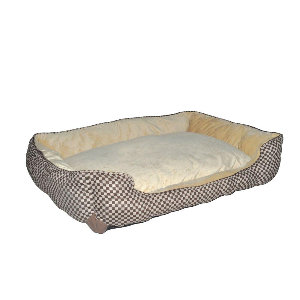 K&H Pet Products Lounge Sleeper Medium Brown Self Warming Dog Bed-3164