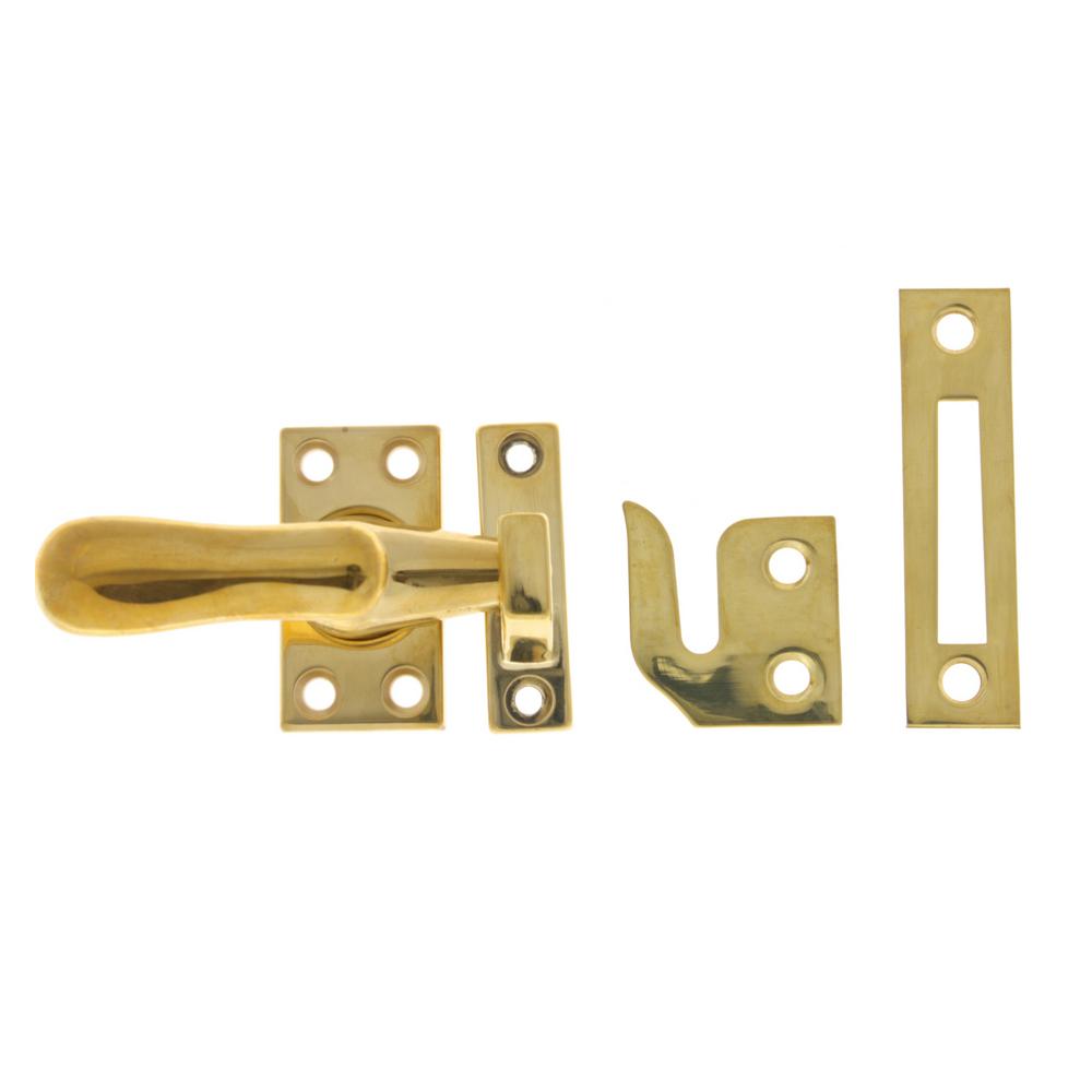 UPC 815386010037 product image for idh by St. Simons Polished Brass No Lacquer Solid Brass Large Window Sash Lock w | upcitemdb.com