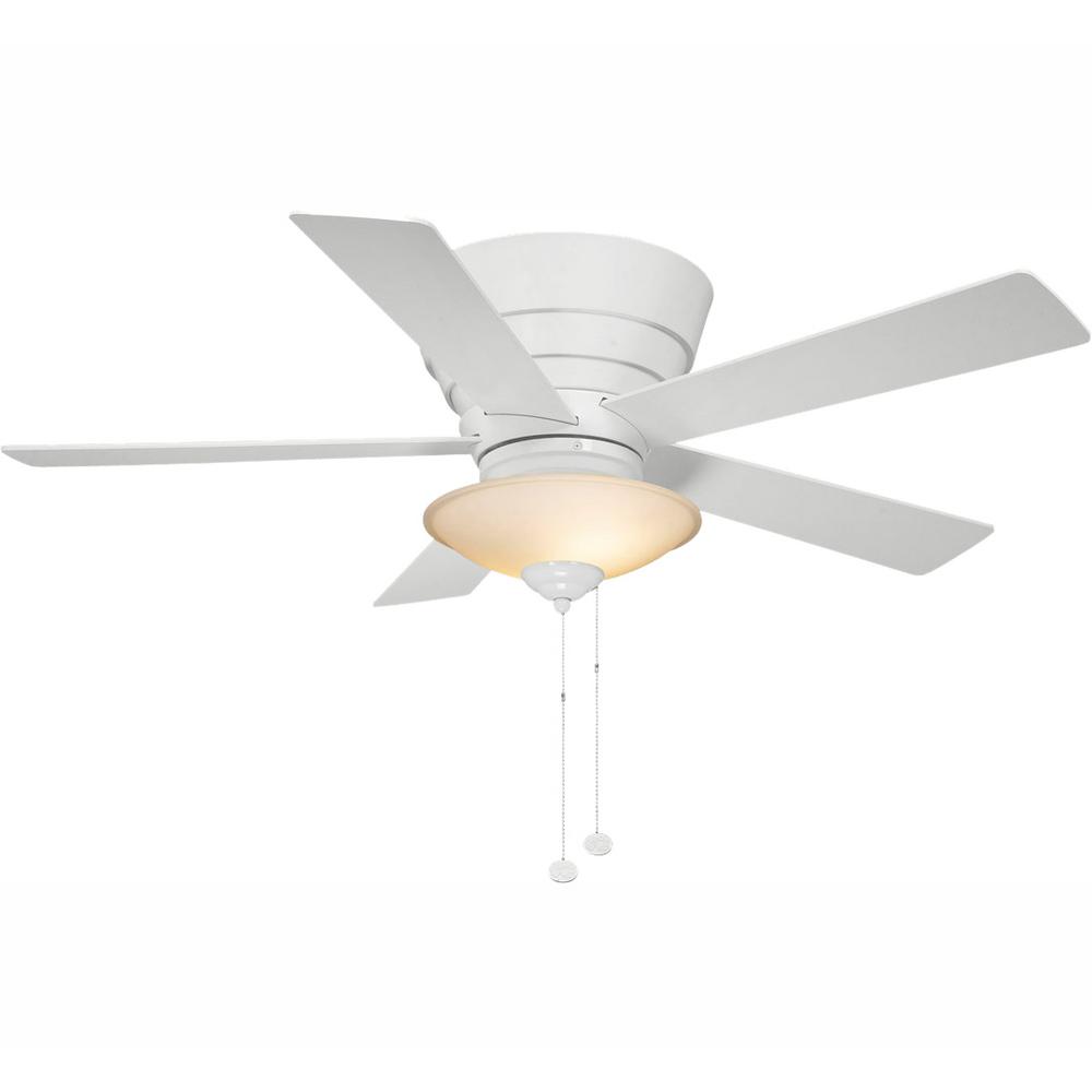 Hampton Bay Andross 48 in. Indoor White Ceiling Fan with ...
