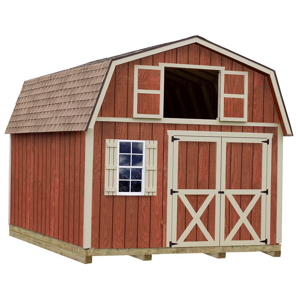 best barns millcreek 12 ft. x 16 ft. wood storage shed kit