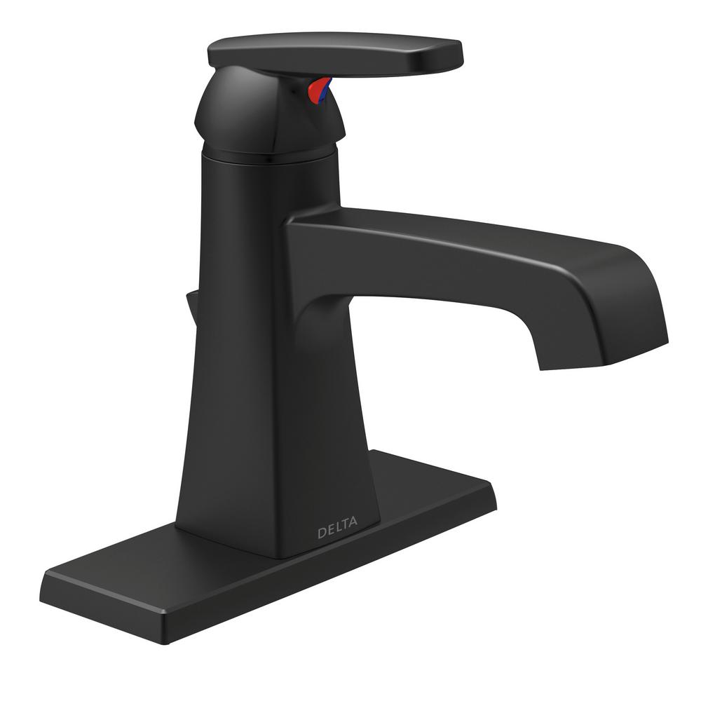 Modern Projectpack Single Hole Singlehandle Bathroom Faucet In Matte Black Delta Modern
