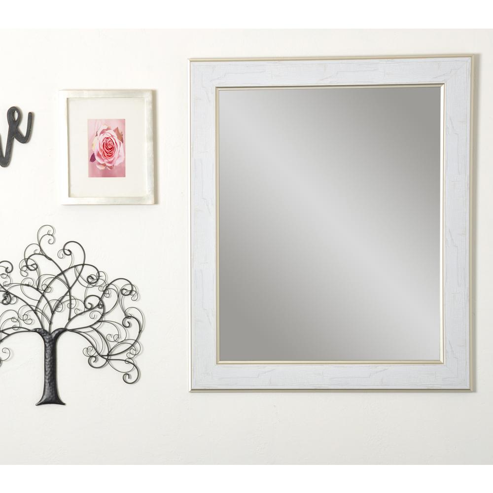 Brandtworks Antique Chic Aged White And Gold Decorative Framed