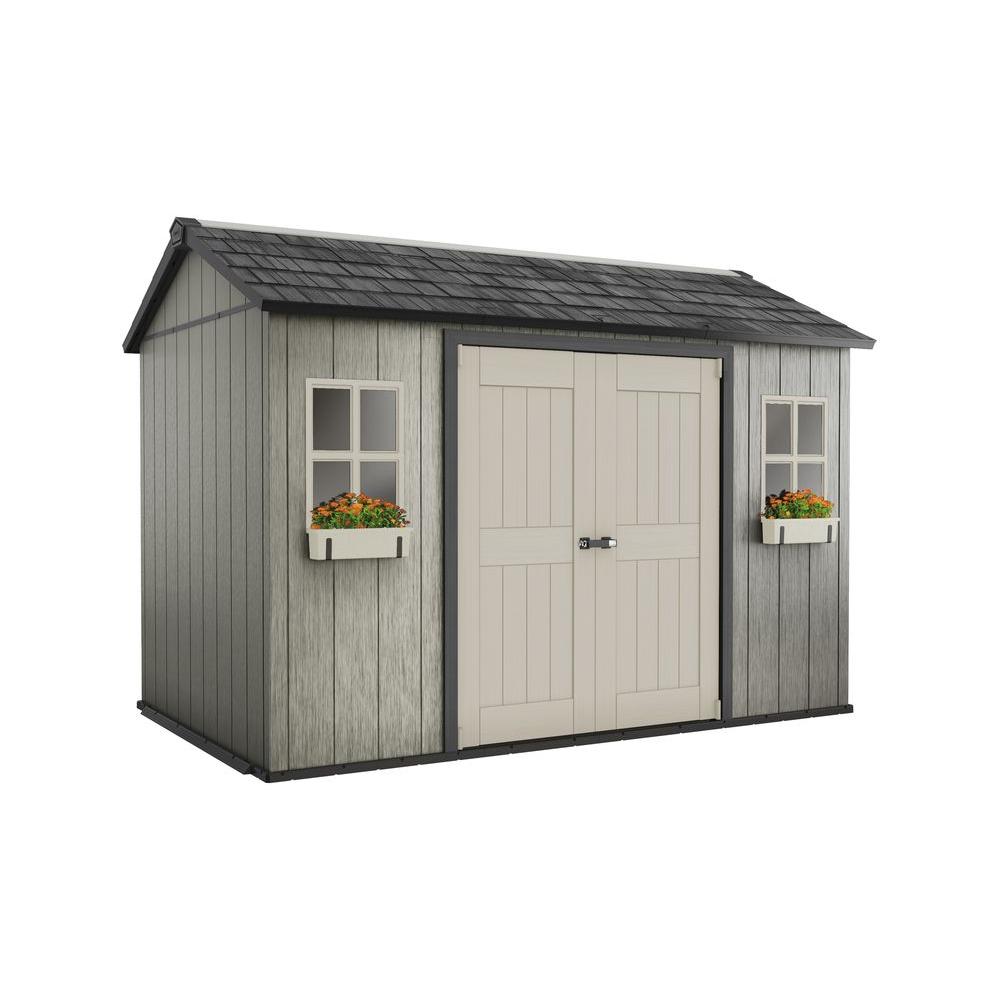 Keter My Shed 11 ft. x 7.5 ft. Fully Customizable Storage ...
