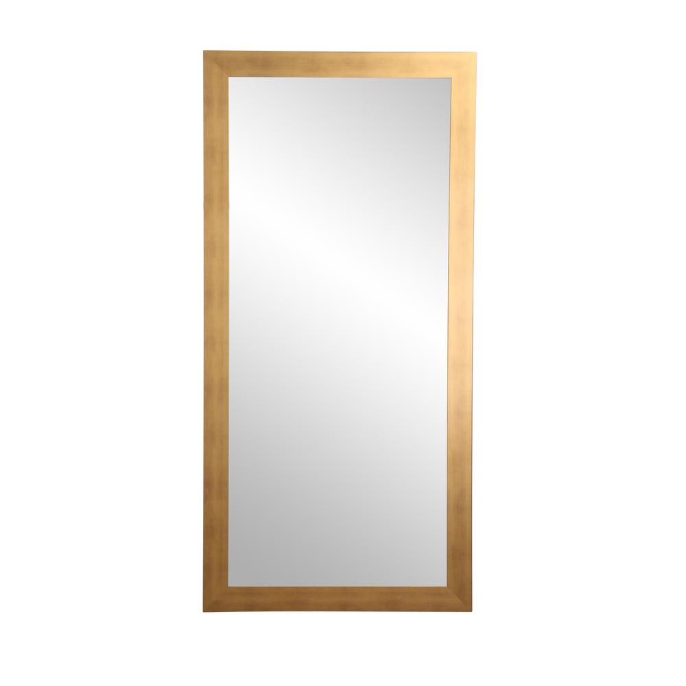 BrandtWorks 32 in. x 71 in. Brushed Gold Floor MirrorBM068T The Home