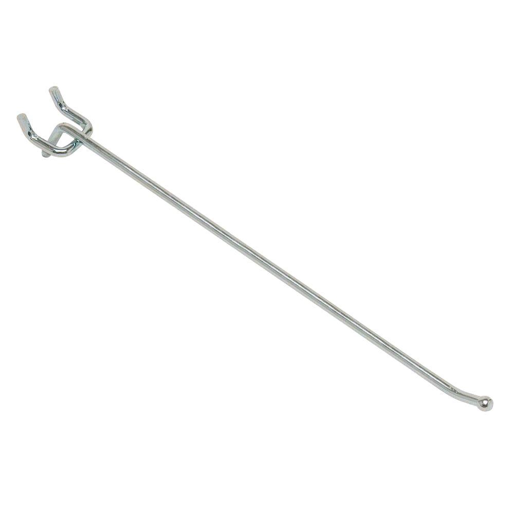 Everbilt 10 in. ZincPlated Steel Single Straight Peg Hook for 1/4 in