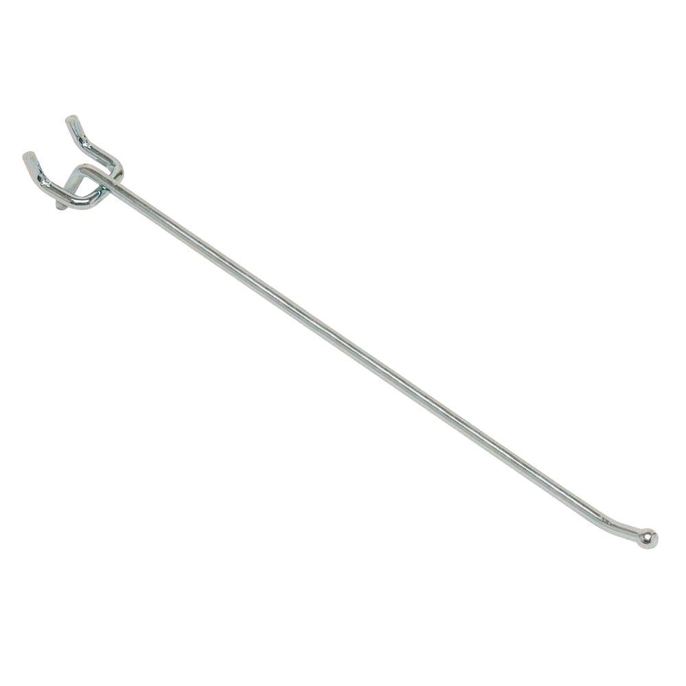 Everbilt 10 in. Zinc-Plated Steel Single Straight Peg Hook 1/4 in. Peg ...