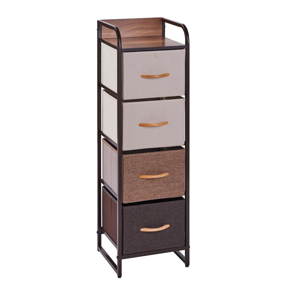 Danya B Ciana Brown Shades 4 Drawer Narrow Modern Dresser Sc5602