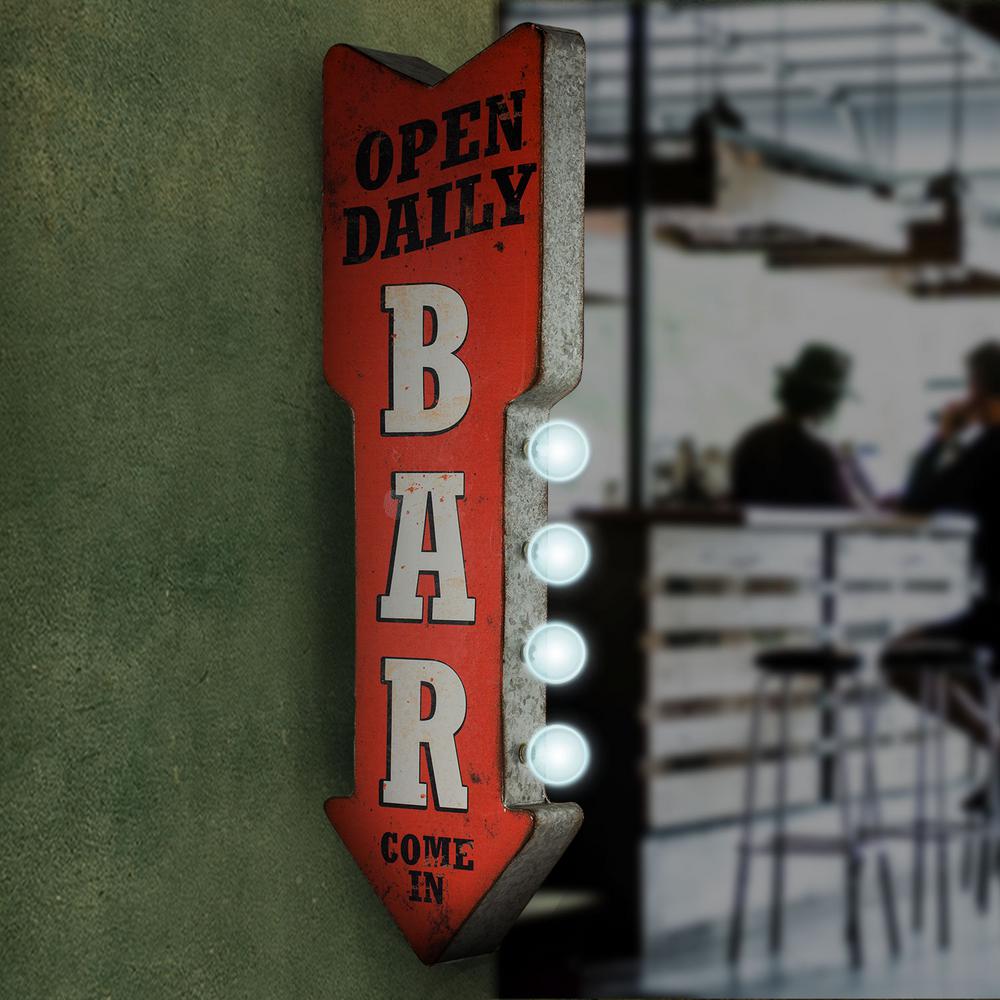 Crystal Art Gallery Open Daily Bar Metal Arrow Vintage Marquee Led Crystal Art Gallery Open Daily Bar Metal Arrow Vintage Marquee Led Sign