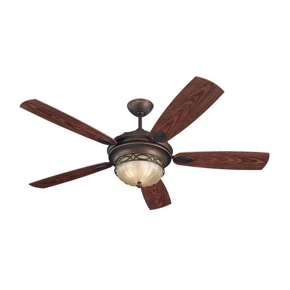 Monte Carlo Drawing Room 56 inch Roman Bronze Ceiling Fan with Grain Walnut ABS... by Monte Carlo